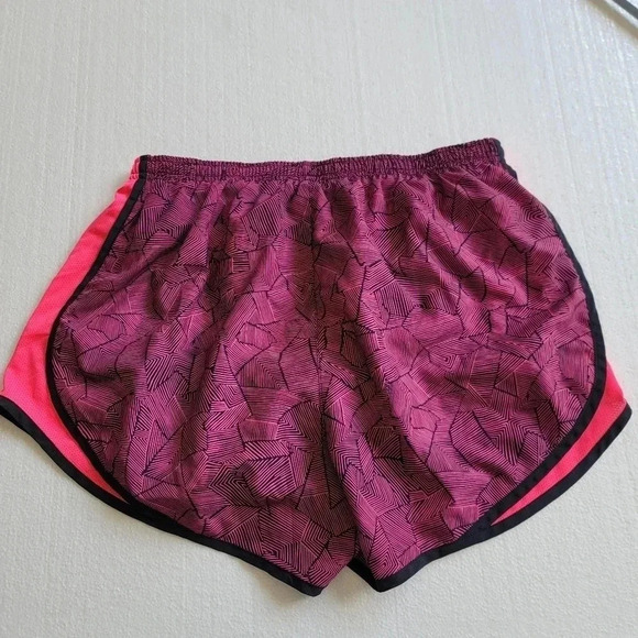 Nike Dri-Fit Loose Fit Athletic Running Shorts Womens L Liner Neon Pink Black - Picture 7 of 8